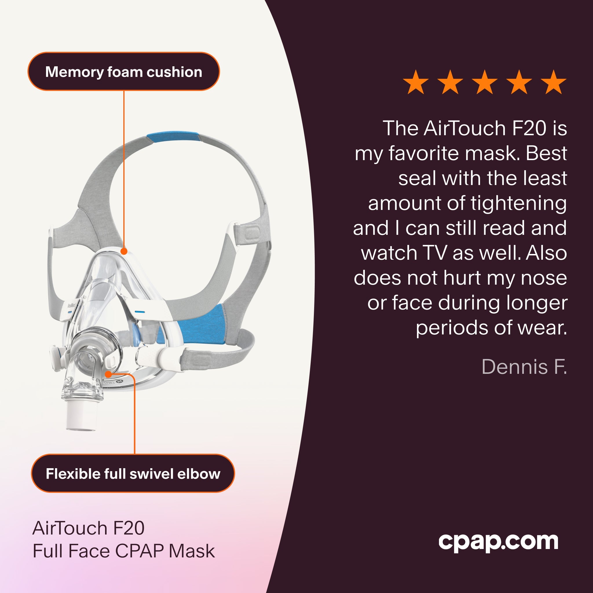 Buy AirFit F20 Full Face CPAP Ma… | In-Stock & Fast Shipping