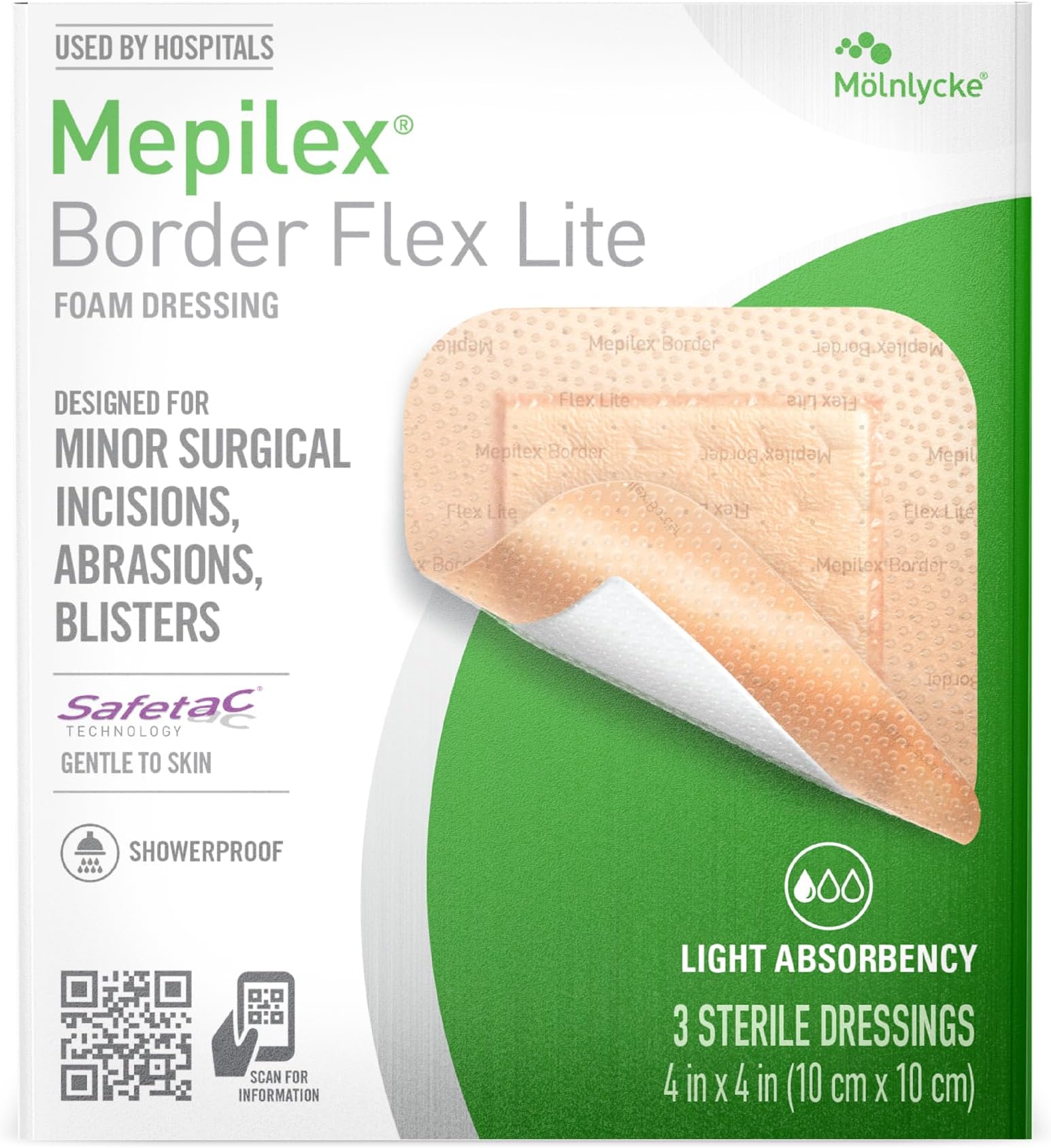 mepilex border dressing 6 x 6 Inch Self-Adherent Foam draining wounds Buy Mepilex Border Lite Self-Adh